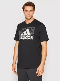 Koszulki męskie - Adidas T-Shirt Digital Dna Badge Of Sport Graphic HE4819 Czarny Regular Fit - grafika 1