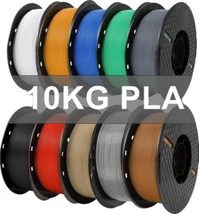 Filament do drukarek 3D KINGROON, opakowanie zbiorcze 10 kg, dostępny w wersjach PLA i PETG, 10 kg PLA - Filamenty i akcesoria do drukarek 3D - miniaturka - grafika 1
