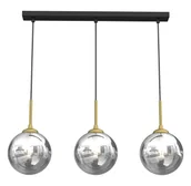 Oprawy, klosze i abażury - Potrójna lampa wisząca ze szklanymi kloszami - K558 L8-F21 - miniaturka - grafika 1