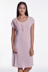Bambusowa koszula nocna damska CARMEN Różowy M - Bielizna nocna - miniaturka - grafika 1