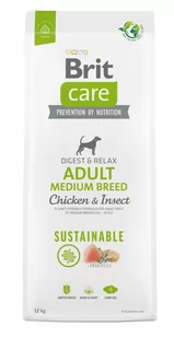 BRIT CARE Dog Sustainable Adult Medium Breed Chicken & Insect 12kg+2kg - Sucha karma dla psów - miniaturka - grafika 3