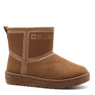 Botki damskie - Brązowe ocieplone botki BIG STAR BSKK274612 - Neścior - miniaturka - grafika 1