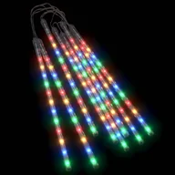 Oświetlenie świąteczne - vidaXL Lampki choinkowe Lampki meteory 8 szt. 30 cm 192 kolorowych LED wewn./zewn 328556 - miniaturka - grafika 1