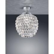 Lampy sufitowe - Trio RL Petty R60451906 plafon lampa sufitowa 1x60W E27 chrom / transparentny - miniaturka - grafika 1