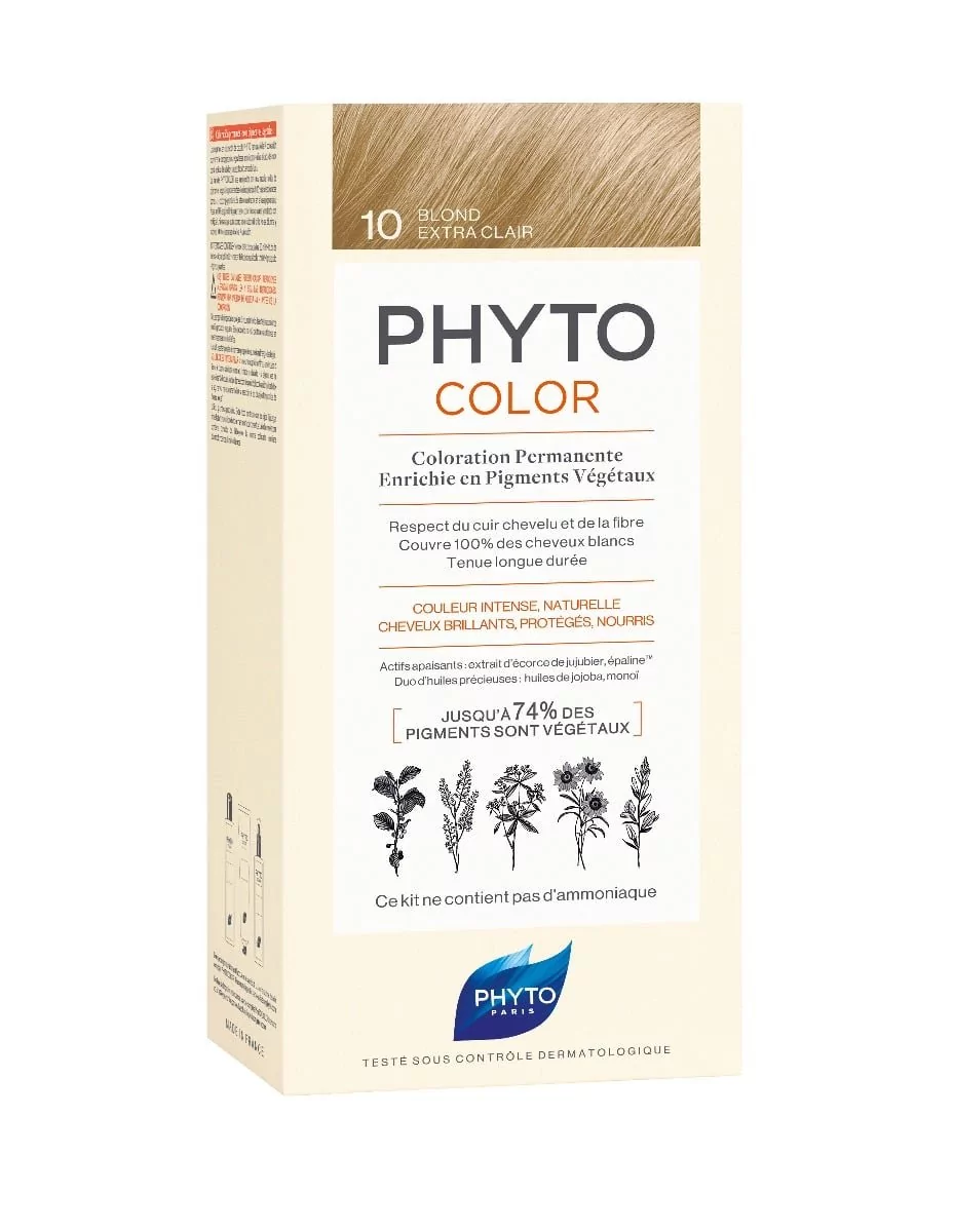 Phyto PhytoColor 10 Blond Extra Clair Farba do włosów - kolor ekstra jasny blond 50+50+12