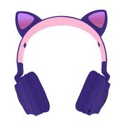 Słuchawki - Avizar Cat Ears Design Light Animation 12H - Lawendowy Fiolet - miniaturka - grafika 1