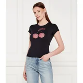 Koszulki i topy damskie - GUESS T-shirt WAVY CHERRY | Slim Fit - miniaturka - grafika 1