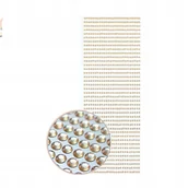 Dekoratorstwo - Cyrkonie samoprzylepne kryształki diamenciki złote 3mm - miniaturka - grafika 1