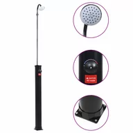 Akcesoria do basenów - vidaXL Ogrodowy prysznic solarny, czarny, 215 cm, 8 L - miniaturka - grafika 1