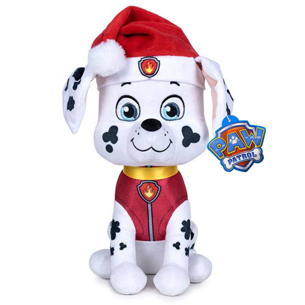 Psi Patrol Oryginalna Maskotka Świąteczny Marshall 27 cm w Czapce Mikołaja