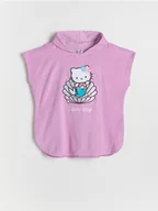 Stroje kąpielowe dla dziewczynek - Reserved - Ręcznik plażowy Hello Kitty - fioletowy - miniaturka - grafika 1