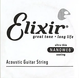Elixir® Struny akustyczne 80/20 brązowy pojedynczy sznur z powłoką NANOWEB® (.026) - Struny gitarowe  - miniaturka - grafika 1