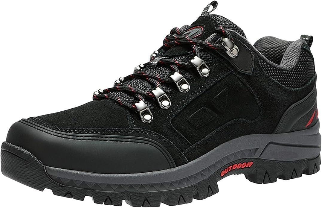 OutPro Męskie Buty Trekkingowe Antypoślizgowe Wygodne Sportowe Czarne 46