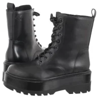 Botki damskie - Glany Flatform High Lace Up Mg Dl Triple Black YW0YW01535 0GJ (CK568-a) Calvin Klein - miniaturka - grafika 1