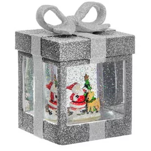 Figurka świązteczna prezent LED 11 x 11 x 20 cm timer 6 h - Ozdoby bożonarodzeniowe - miniaturka - grafika 1