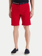 Spodenki męskie - Tommy Hilfiger Szorty materiałowe Denton MW0MW42349 Czerwony Slim Fit - miniaturka - grafika 1