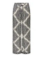 Spodnie damskie - ONLY Spodnie w kolorze beżowo-czarnym - miniaturka - grafika 1