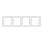 Klawisze i ramki - Schneider Electric Ramka poczwórna pozioma Miluz Ed biała - miniaturka - grafika 1