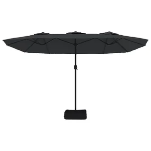 Podwójny parasol ogrodowy, czarny, 449x245 cm Lumarko - Parasole ogrodowe - miniaturka - grafika 5