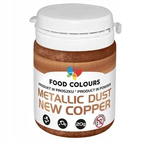 BARWNIK SPOŻYWCZY W PROSZKU ciasta napoje drinki Metallic Copper Miedź 20g - Dodatki do ciast w proszku - miniaturka - grafika 1