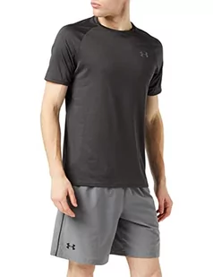Under Armour Under Armour Męska koszulka Ua Tech 2.0 Ss nowość sportowa koszulka, odzież na siłownię (Black/Pitch Gray (001)) L 1345317-001 - Koszulki męskie - miniaturka - grafika 1