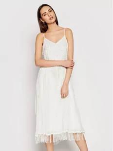 TwinSet Sukienka koktajlowa 211TT2620 Biały Regular Fit - Sukienki - miniaturka - grafika 1
