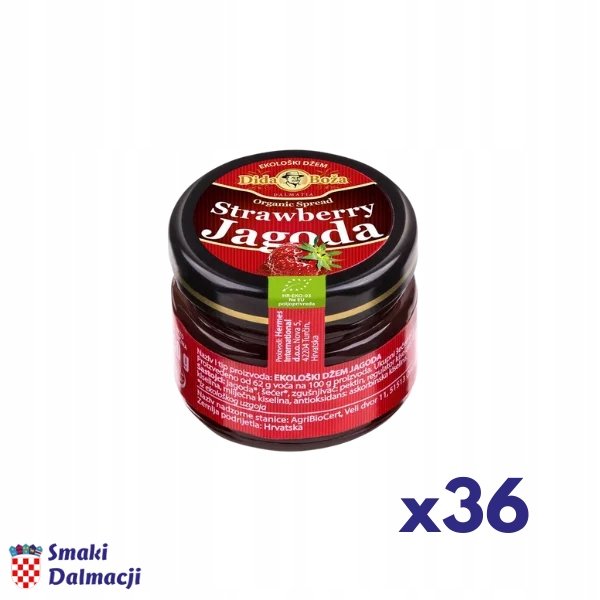 Zestaw Marmolad z truskawek (Jagoda) Eko 36 x 30g Dida Boža