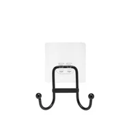Wieszaki łazienkowe - Wieszak ścienny podwójny Axel czarny - miniaturka - grafika 1