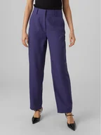 Spodnie damskie - Vero Moda Spodnie materiałowe 10293210 Granatowy Straight Fit - miniaturka - grafika 1