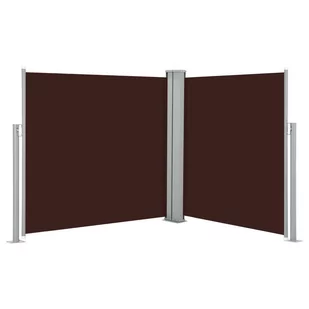 vidaXL vidaXL Zwijana markiza boczna, brązowa, 120 x 600 cm - Markizy - miniaturka - grafika 1