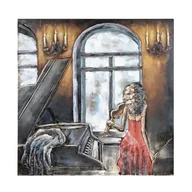 Obrazy i zdjęcia na płótnie - Obraz metalowy 3D LOFT SKRZYPACZKA - miniaturka - grafika 1