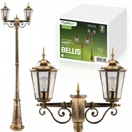 Lampy ogrodowe - Lampa Ogrodowa Zewnętrzna Stojąca LATARNIA PARKOWA SŁUPEK 2m LED 2x E27 - miniaturka - grafika 1
