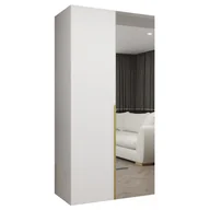 Szafy - Szafa uchylna z lustrem garderoba z cichym domykiem ubraniowa z półkami ALICANTE 2 100 głębokość 52 cm wysokość 202 cm - miniaturka - grafika 1