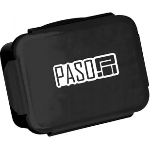 Paso Śniadaniówka Pojemnik Lunch Box Czarny z białym logo Basic 650 ml - Lunch boxy - miniaturka - grafika 1