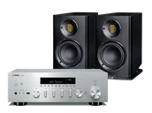 Zestawy stereo - Yamaha R-N600A (srebrny) + Carina BS243.4 (czarny) - miniaturka - grafika 1