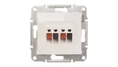 Gniazdka elektryczne - Schneider Electric Schneider Sedna biały gniazdo głośnikowe 2 SDN5400121 - miniaturka - grafika 1