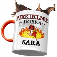 Kubki - Kubek Pomarańczowy Dla Sary Koleżanki Żony Prezent z Nadrukiem ze Zdjęciem + Opakowanie na prezent (wzór 02) - miniaturka - grafika 1