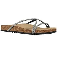 Sandały damskie - Sandały damskie/damskie Geox D Brionia R Czarny/srebrny 4 UK - miniaturka - grafika 1