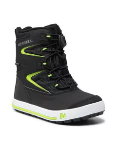 Buty dla chłopców - Marrell Śniegowce Snow Bnk 30 Wtrpf MK265035 Czarny - grafika 1