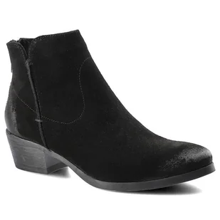 Czarne Botki Damskie Carinii Wygodne Buty Jesienne - Botki damskie - miniaturka - grafika 1