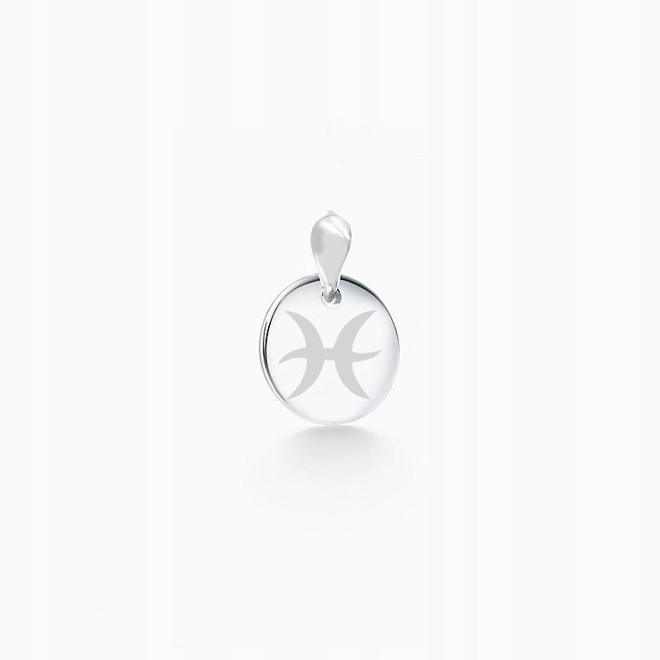 Celebrytka srebrna - znak zodiaku RYBY z grawerem w cenie