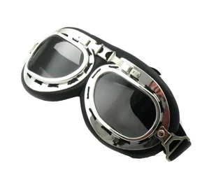 Gogle weteran chromowane - Gogle i okulary motocyklowe - miniaturka - grafika 1