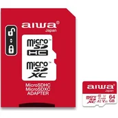 Karty pamięci - AIWA microSD 64GB + Adapter - miniaturka - grafika 1