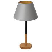 Lampy stojące - Luminex Table lamps 3756 lampa stołowa lampka 1x60W E27 czarny/szary/naturalny/złoty - miniaturka - grafika 1