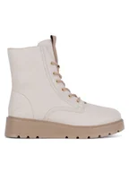 Botki damskie - Rieker Botki 70404-80 Biały - miniaturka - grafika 1