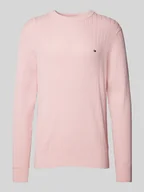 Swetry męskie - Sweter o kroju slim fit z dzianiny o fakturze jodełki - miniaturka - grafika 1