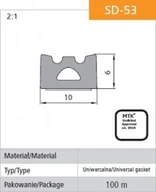 Uszczelki - USZCZELKA SAMOPRZYLEPNA CZARNA SD-53/4-0 10*6 MB - miniaturka - grafika 1