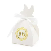 Opakowania i torebki na prezenty - Pudełka na prezenty dla gości Komunia Święta IHS, 6 szt. - miniaturka - grafika 1