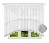 Firany - FIRANA GOTOWA WOAL 300x150 FIRANY BIAŁA CYRKONIE - miniaturka - grafika 1