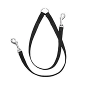 Smycze dla psów - Chaba dwójnik do smyczy czarny 16mm/50cm PCHB168 - miniaturka - grafika 1